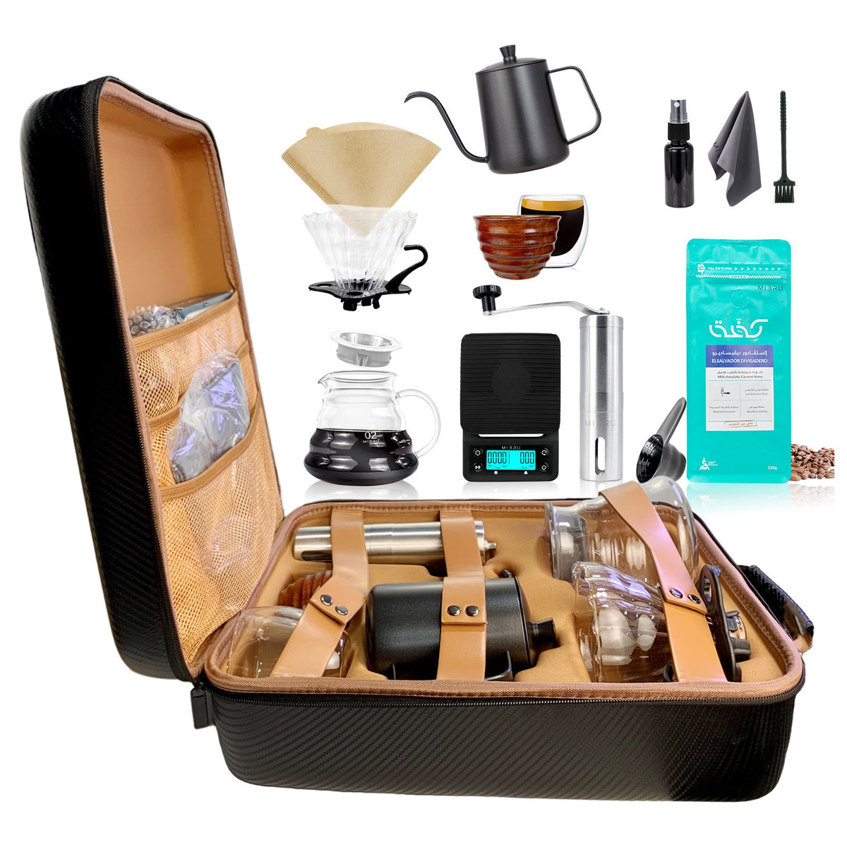 V60 Coffee kit Set 12 Piece Coffee Drip Set With Tool Case