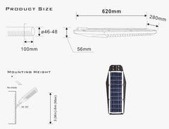 ALRAED LED Outdoor Solar Light Rechargeable 300W