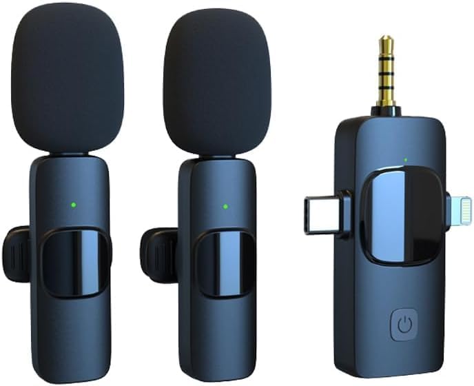 3 in 1 Wireless Lavalier Microphone