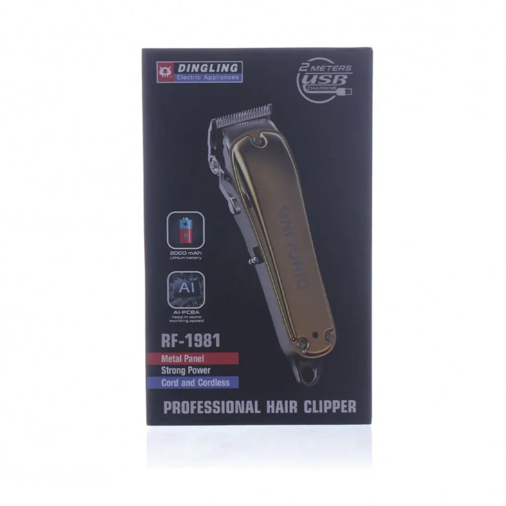 DINGLING Electric Hair Clipper RF-1981 Gold