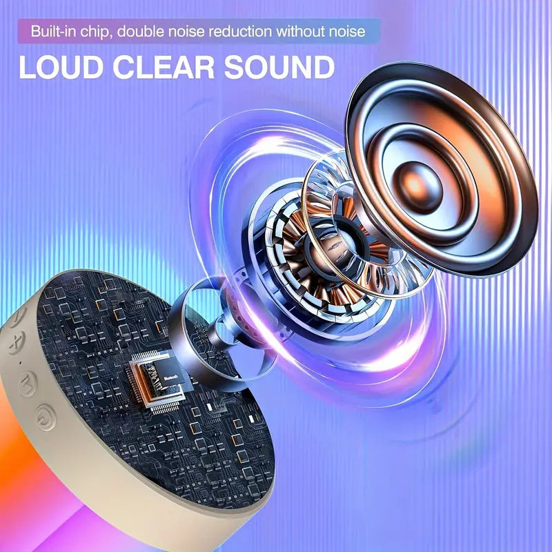 Mini Bluetooth Speaker with Mini Wireless Karaoke Mic