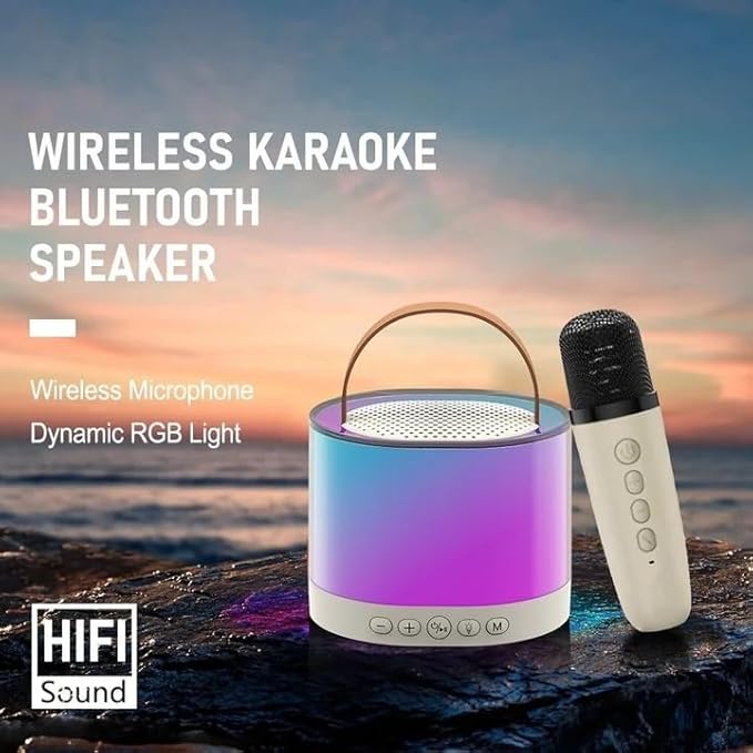 Mini Bluetooth Speaker with Mini Wireless Karaoke Mic