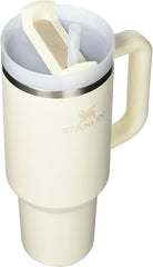 Stanley Quencher H2.0 FlowState Stainless Steel Vacuum Insulated Tumbler with Lid and Straw for Water, Iced Tea or Coffee Smoothie & More - Cream, 40 oz Water Bottle